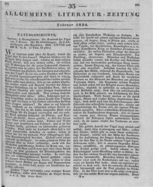 Rennie, J.: Die Baukunst der Vögel. Bdchen. 1-2. Leipzig: Baumgärtner 1833