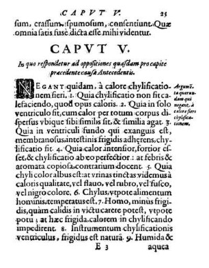 Capvt V. In quo respondetur ad oppositiones quasdam pro capite præcedente causæ Antecedentis.