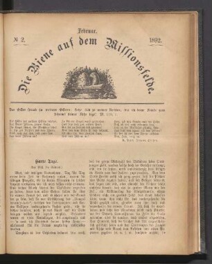 N° 2. Februar. 1892
