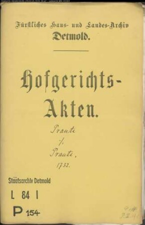 Prante, Töns zu Pottenhausen gegen Johann Hermann Prante und Kons. - Liquidation