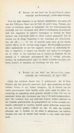 3. Extract uit een brief van Engelhard (waarschijnlijk aan Nederburgh), zonder dagteekening