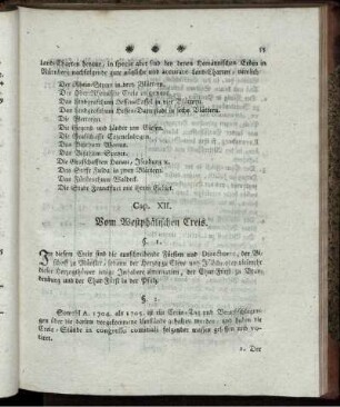 Cap. XII. Vom Westphälischen Creis.