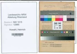 Entnazifizierung Heinrich Howahl , geb. 03.01.1910 (Kaufmaennischer Angestellter)