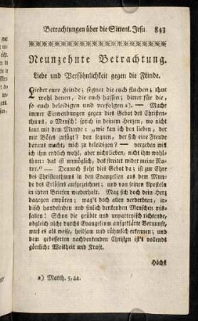843-859, Neunzehnte Betrachtung.