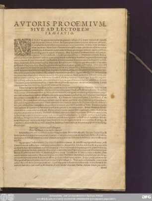 Autoris Prooemium Sive Ad Lectorem Praefatio.