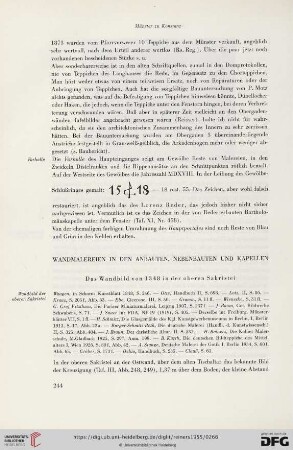 Wandmalereien in den Anbauten, Nebenbauten und Kapellen