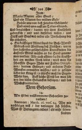 344-353, Vom Gehorsam