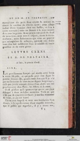 Lettre CXXXI