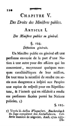 Chapitre V. Des Droits des Ministres publics.