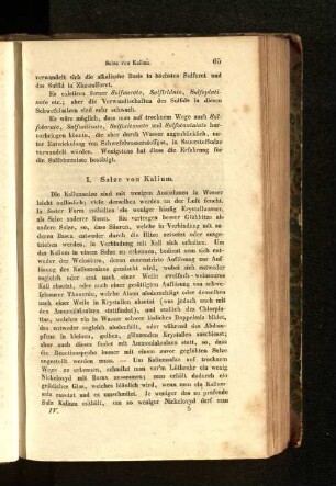 I. Salze von Kalium.