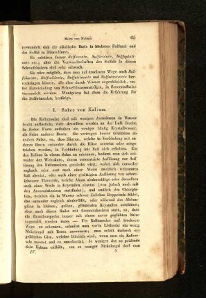 I. Salze von Kalium.