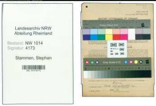 Entnazifizierung Stephan Stammen , geb. 14.03.1901 (Arbeiter)
