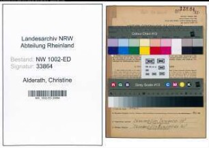 Entnazifizierung Christine Alderath, geb. 18.12.1906 (Studienraetin)