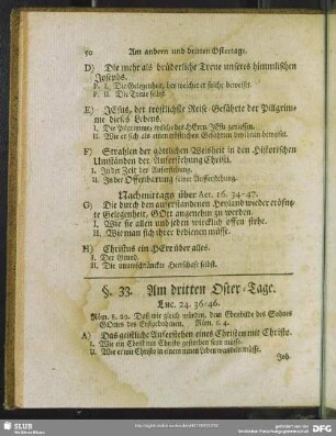 §. 33. Am dritten Oster-Tage. Luc. 24. 36 - 46