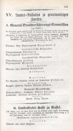 XV. Landes-Anstalten zu gemeinnützigen Zwecken.