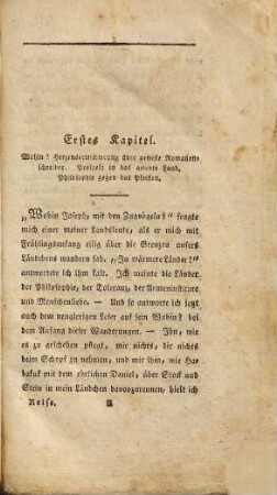 Reisen und Wallfahrten, Kreuz- und Querzüge Josephs des Bettlers durch Franken, Schwaben und Bayern, kurz vor und während der allgemeinen Säcularisationsepoche