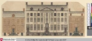 [Fassade eines Amsterdamer Grachtenhaus, Herengracht 471-477; Grachtenpand]