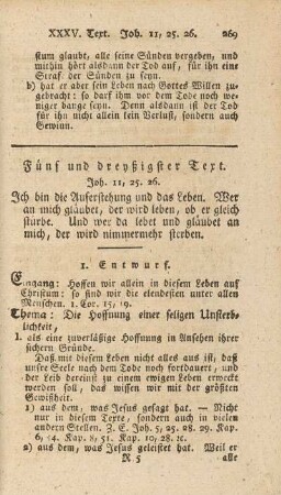 Fünf und dreyßigster Text