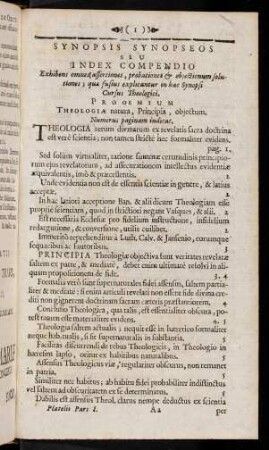 1-71, Synopsos Synopseos.