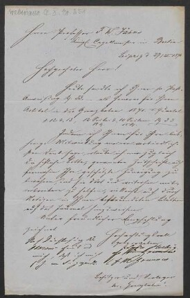 Brief an Friedrich Wilhelm Jähns : 27.03.1871