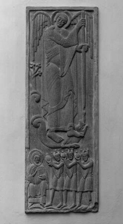Der heilige Michael als Drachentöter, die heiligen drei Könige die apokalyptische Maria anbetend, der Heilige Petrus und der Heilige Johannes — Der Heilige Michael als Drachentöter und die Anbetung der Drei Könige der apokalyptischen Maria