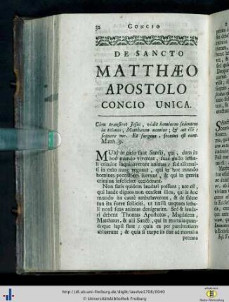 De Sancto Matthaeo Apostolo