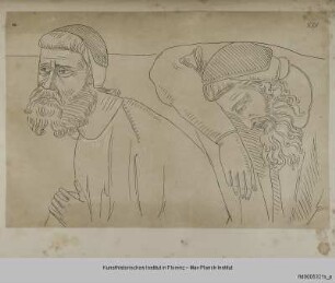 Köpfe zweier Geistlicher aus dem Giotto-Zyklus von Assisi (Szene XXV)