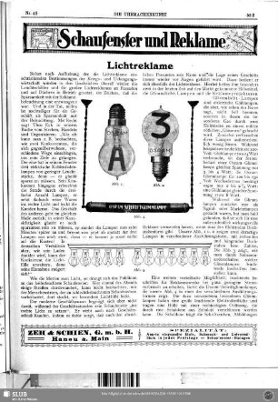 Schaufenster und Reklame