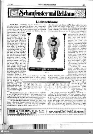 Schaufenster und Reklame