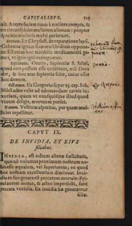 Caput IX. De Invidia Et Eius filiabus
