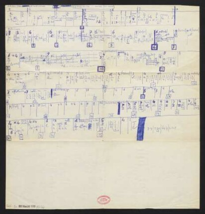 [Dirigierzettel zur Symphonie "Mathis der Maler" von Paul Hindemith]