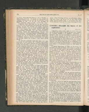 L'industrie allemande des tuyaux et son exportation.