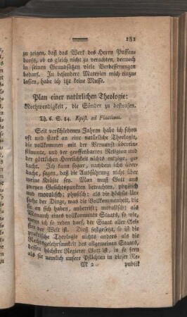 Plan einer natürlichen Theologei: Nothwendigkeit, die Sünder zu bestrafen