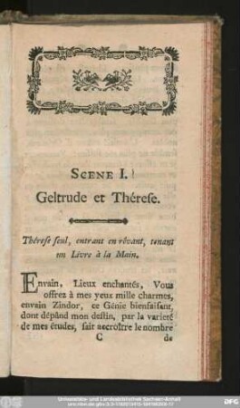 Scene I. Geltrude et Thérese.
