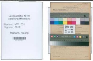 Entnazifizierung Helene Hamann , geb. 01.01.1900 ()