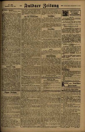 Zweite Ausgabe vom Samstag, den 03. Mai 1919.