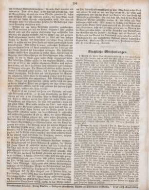 204 Kirchliche Mittheilungen