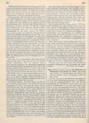 100-101 [Rezension] Hahn, Wilhelm, Das Mitsterben und Mitauferstehen mit Christus bei Paulus