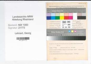 Entnazifizierung Georg Lehnert, geb. 15.09.1899 (Lehrer)