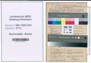Entnazifizierung Alwine Buchmueller , geb. 27.07.1880 (Kauffrau)