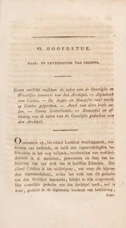 VI. Hoofdstuk. Taal- en letterkunde van Celebes
