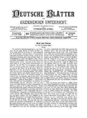 Eros und Sexus : (Schluß)