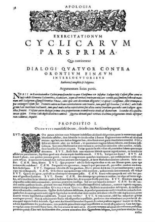 Exercitationvm Cyclicarvm Pars Prima.