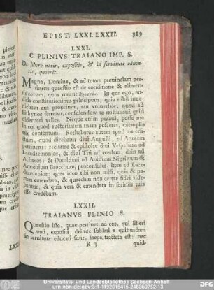 LXXII. Traianus Plinio S.