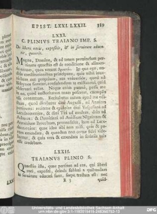LXXII. Traianus Plinio S.