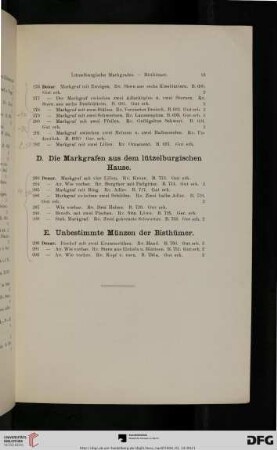 D. Die Markgrafen aus dem lützelburgischen Hause (Nr. 283-289)