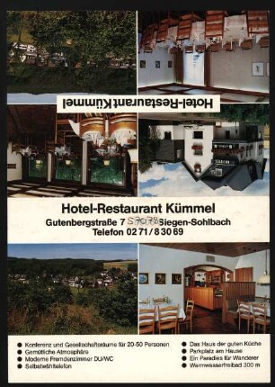 Kümmel, Hotel (Postkarte)