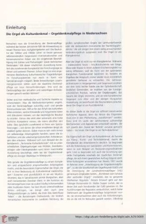 Die Orgel als Kulturdenkmal - Orgeldenkmalpflege in Niedersachsen