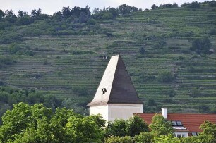Krems an der Donau - Weinberge : Stadtansicht von Krems an der Donau, aufgenommen am 16. Juni 2011
