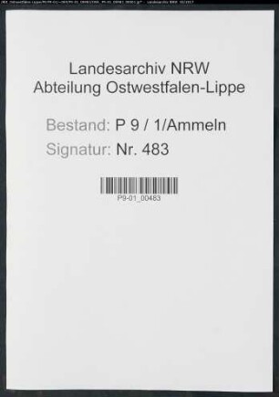 Sterberegister Standesamt Ammeln